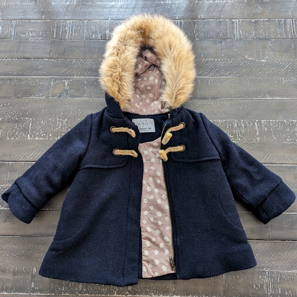 Zara coat - navy blue - 12-18 mths - Picture 1 of 1